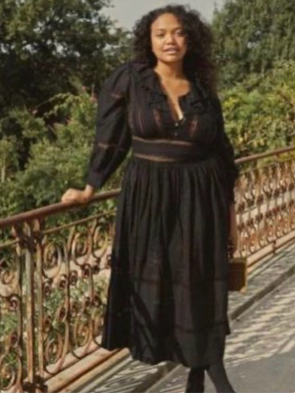 Doen Black Marla Midi Dress